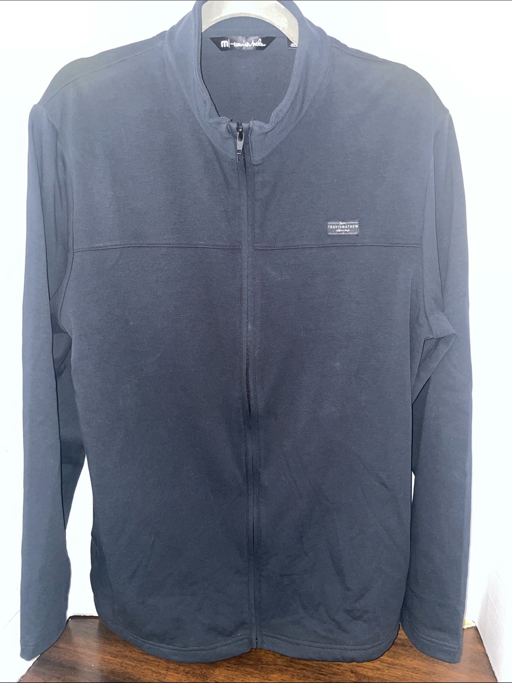 Travis Mathew Black Full-Zip Men's Sweater
